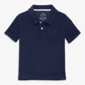 Primary, Knit Terry Navy Short Sleeve Polo, Toddler 2T